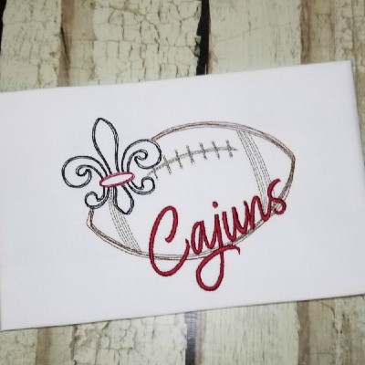 cajuns football embroidery design